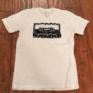 Bella Canvas White T-Shirt with Retro Cassette Design